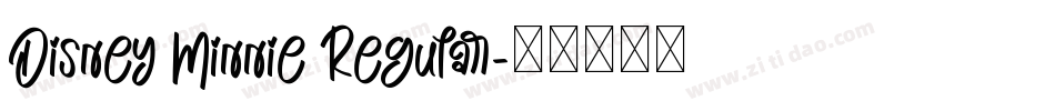 Disney Minnie Regular字体转换
